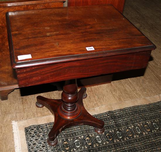 19th Century two drawer pedestal table